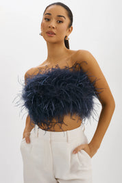 ZAINA | FEATHER BUSTIER