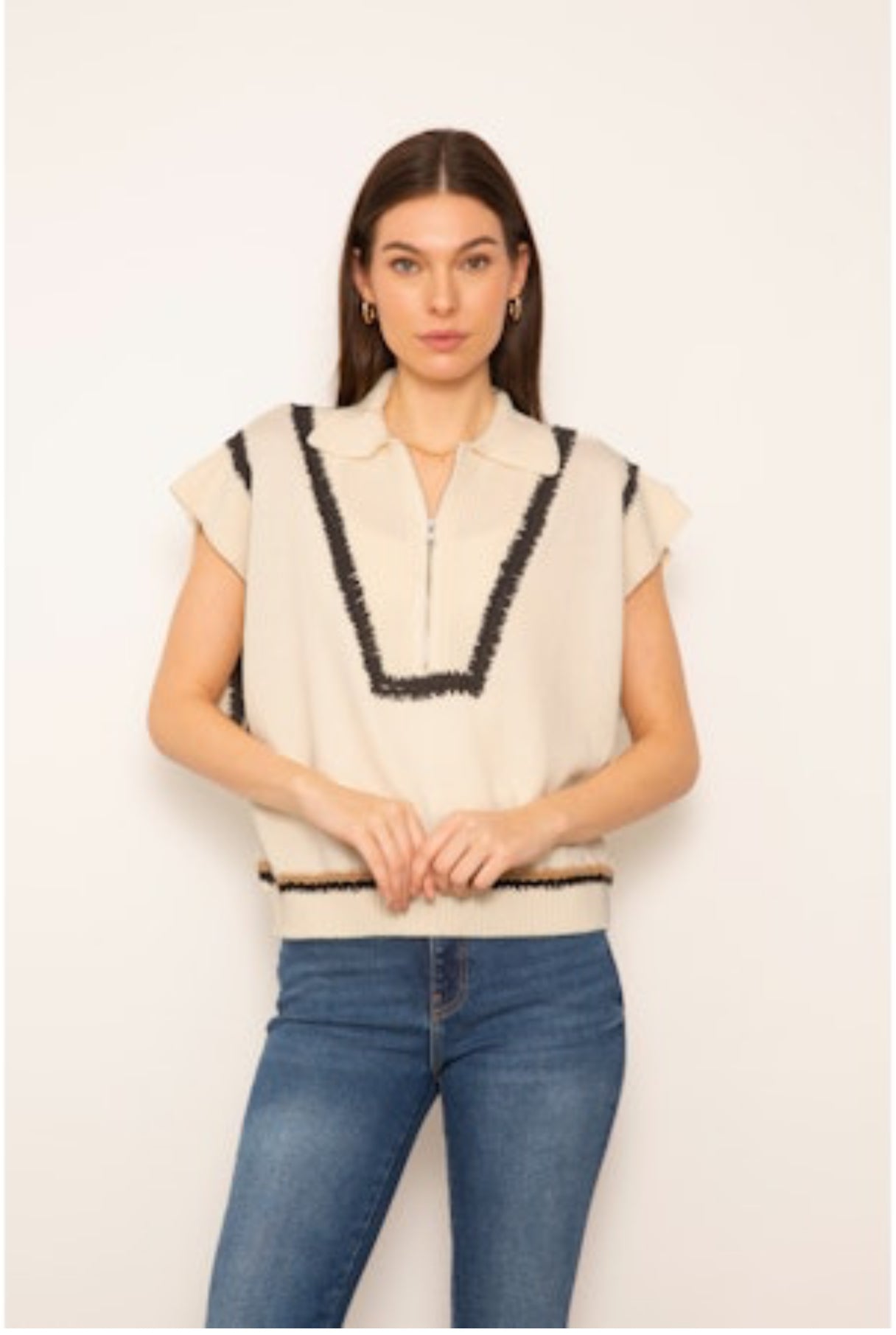 JULES CROCHET ACCENT HALF ZIP