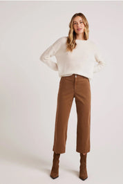 Sofia Wide Leg Crop - Spiced Brown