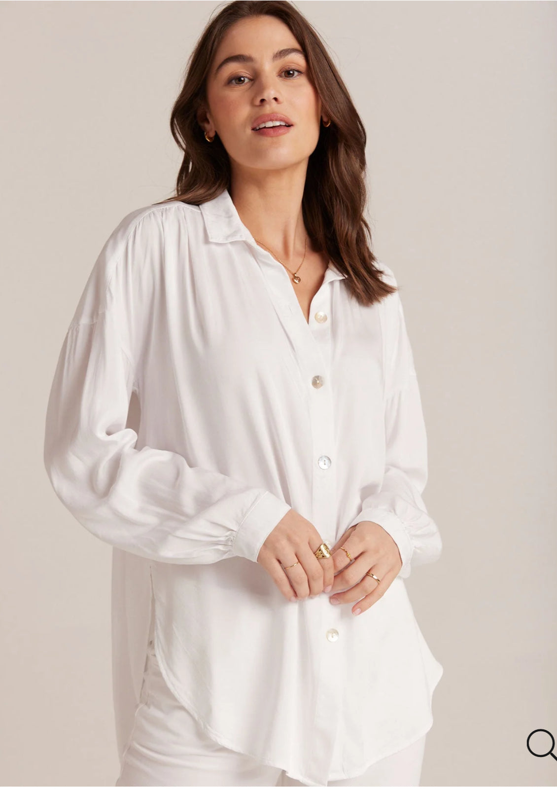 Flowy Beach Shirt - White