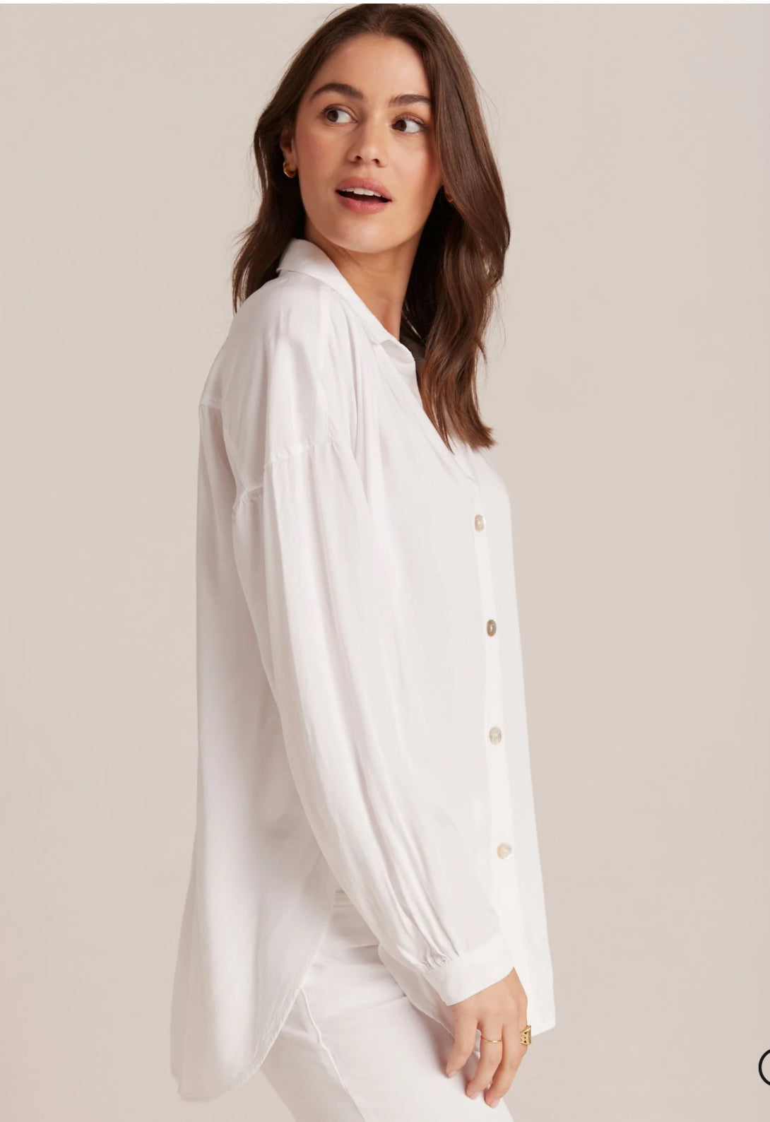 Flowy Beach Shirt - White