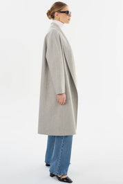 THARA | SHAWL COLLAR WOOL COAT