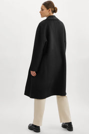 THARA | SHAWL COLLAR WOOL COAT