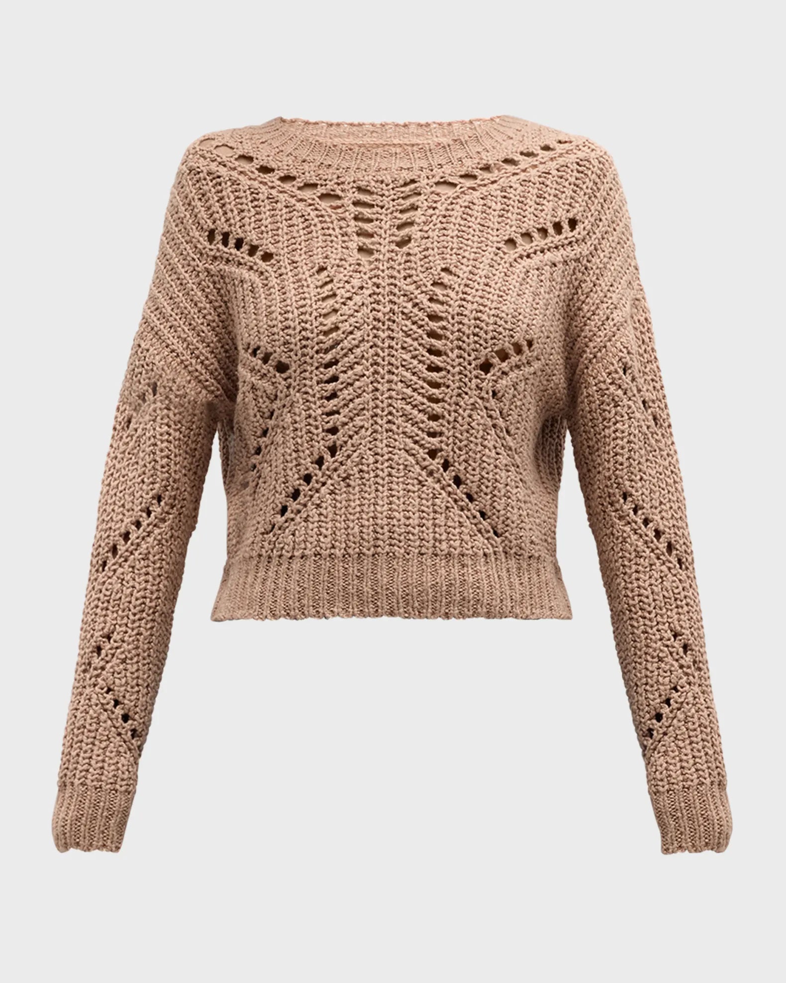 Pointelle-Knit Cotton Sweater