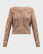 Pointelle-Knit Cotton Sweater