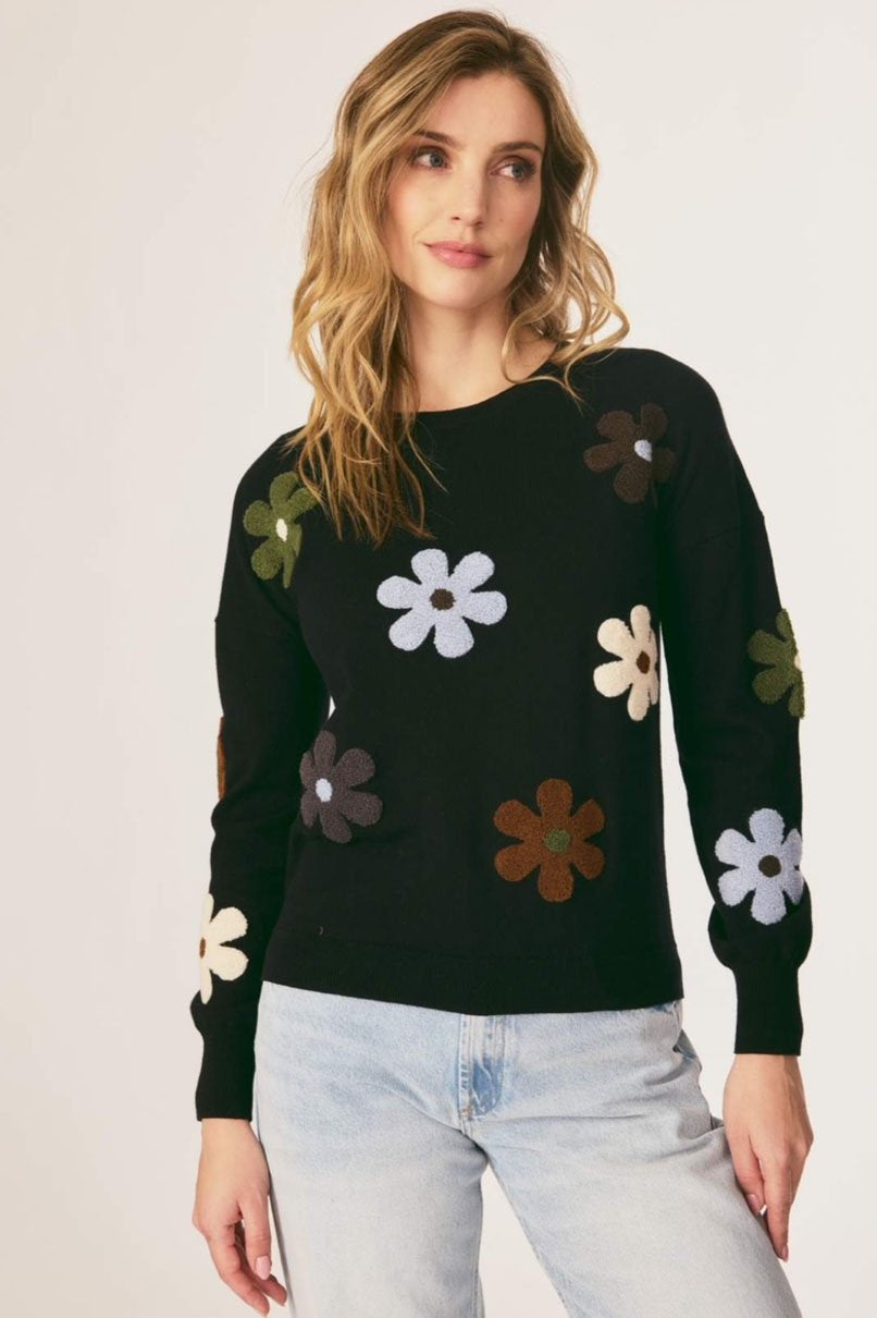 Floral Crew Neck Sweater