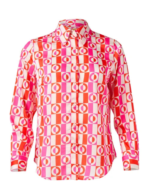 Mafalda Pink Multi Print Blouse