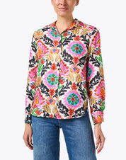 Gaby Multi Print Silk Top