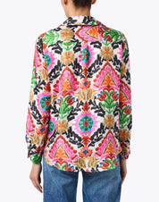 Gaby Multi Print Silk Top