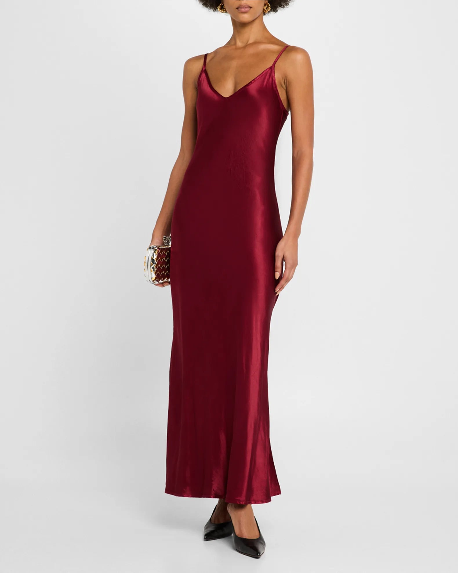 Bias-Cut Satin Slip Dress