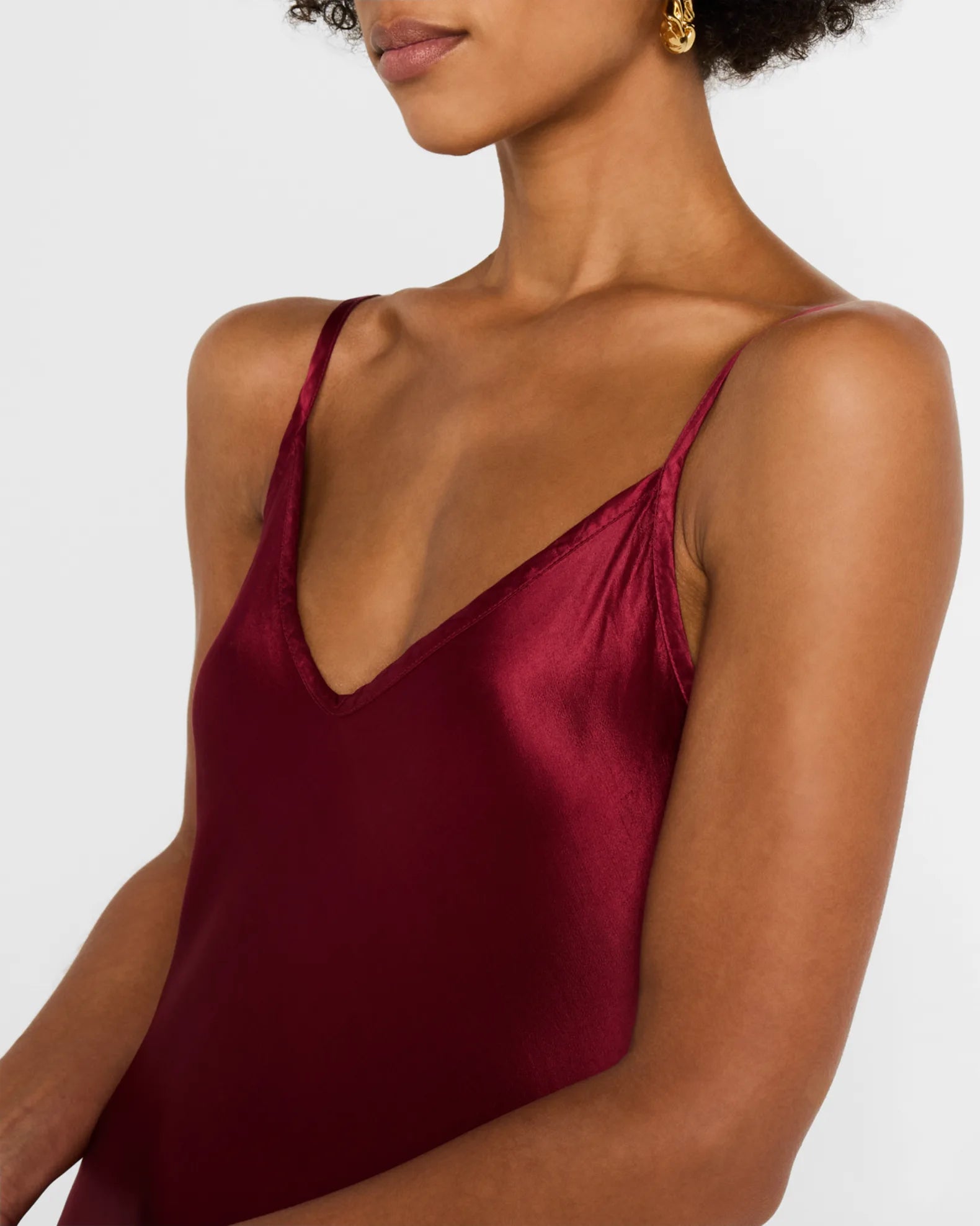 Bias-Cut Satin Slip Dress