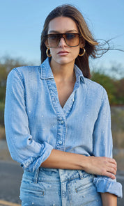 Marcelo crystal denim shirt