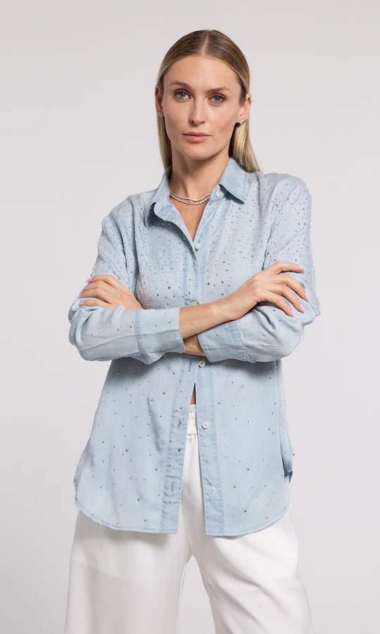 Marcelo crystal denim shirt