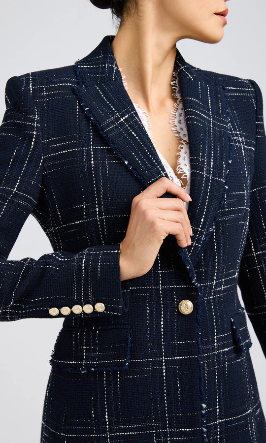 AIMEE WINDOWPANE TWEED BLAZER