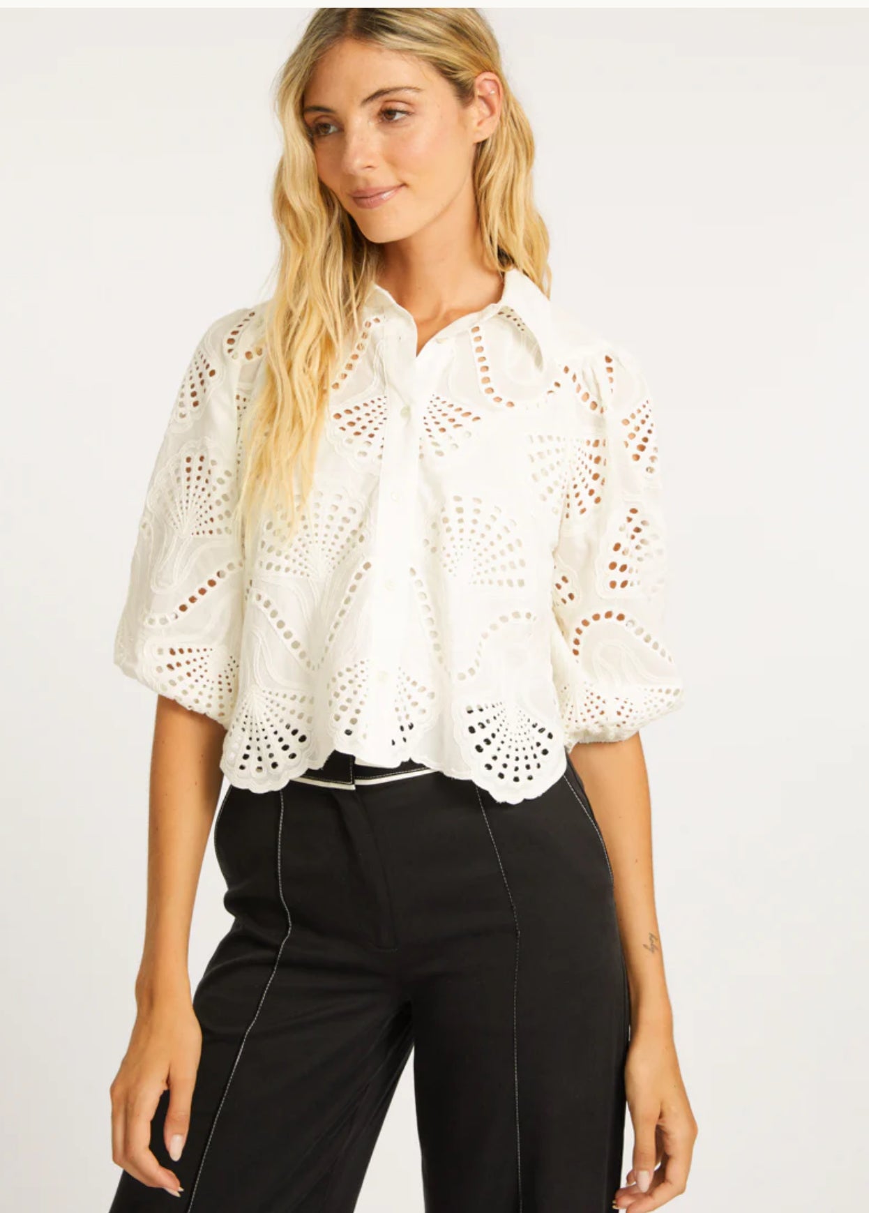 JULIETTE IVORY LACE TOP