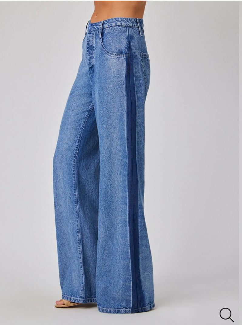 Anya Side Tacked Released Jean - Vintage Laguna Wash