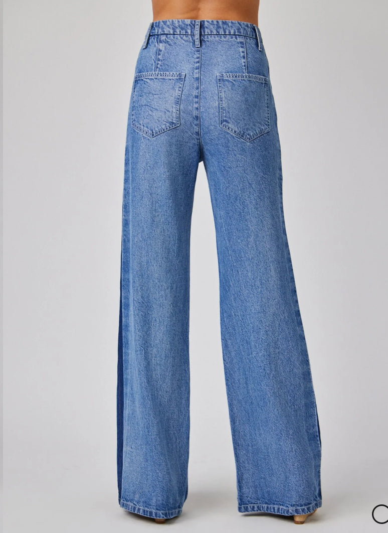 Anya Side Tacked Released Jean - Vintage Laguna Wash