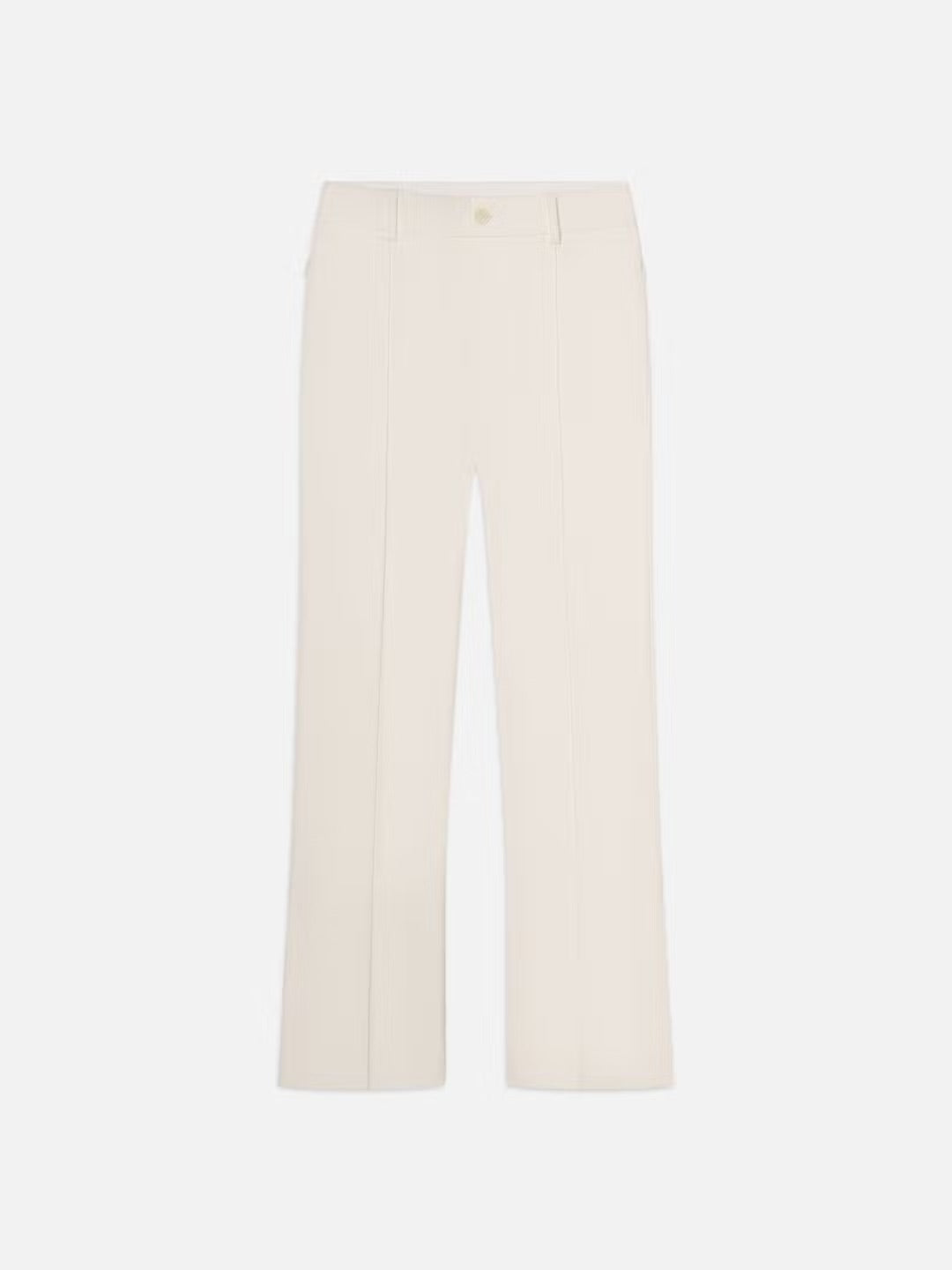 Cropped Kick Flare Trouser in Alabaster