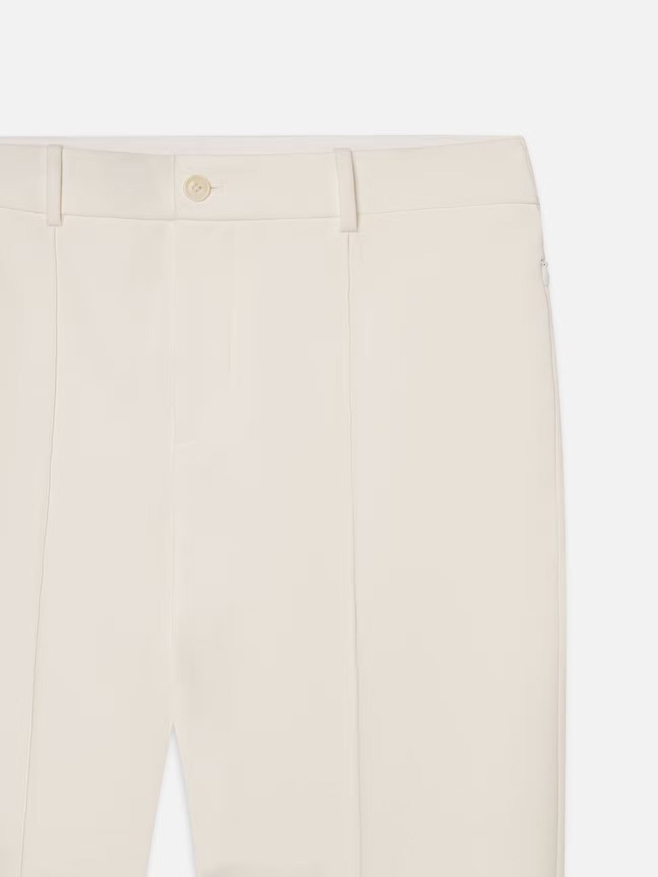 Cropped Kick Flare Trouser in Alabaster