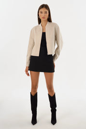 FAY | DOUBLE FACE WOOL BOMBER JACKET