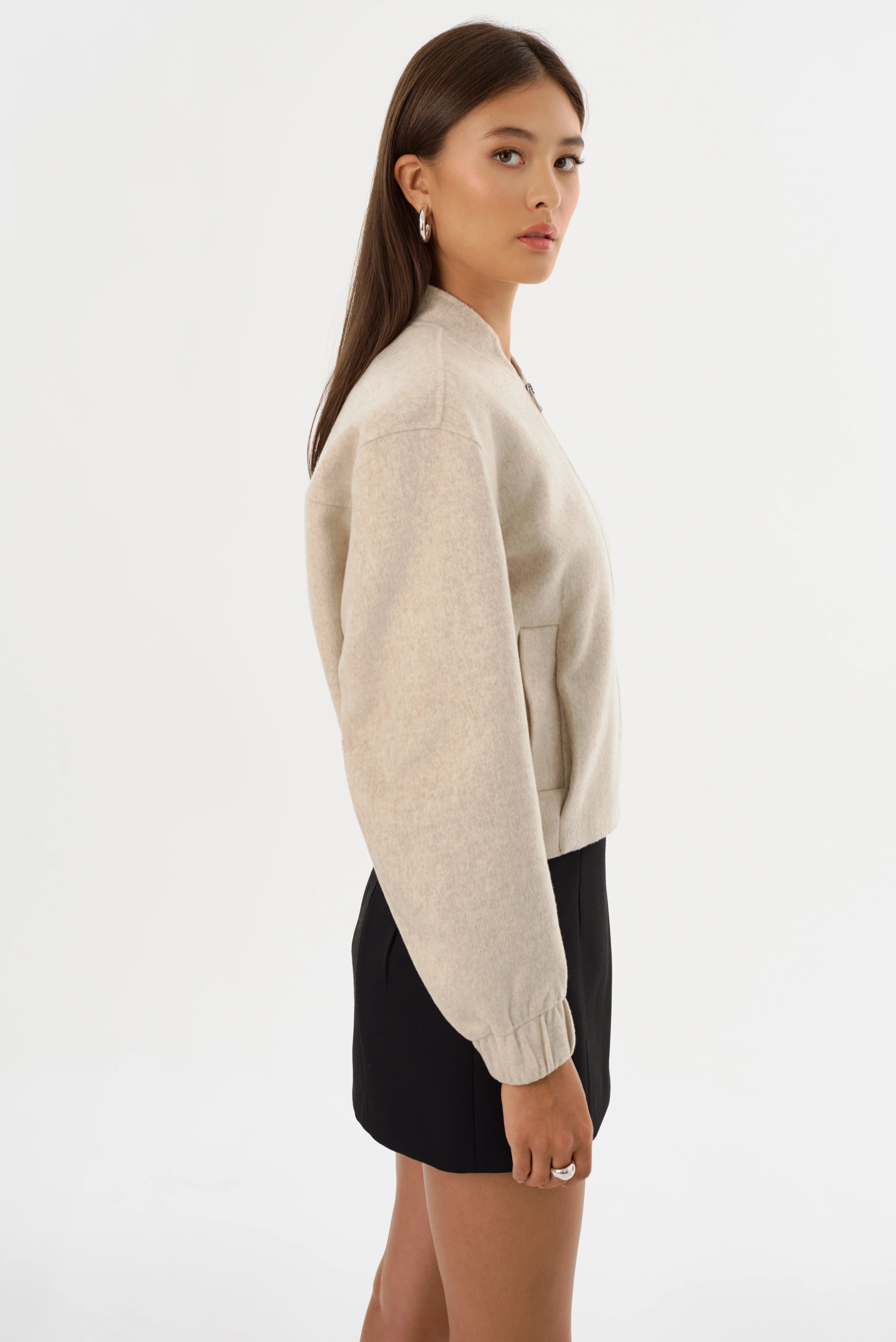 FAY | DOUBLE FACE WOOL BOMBER JACKET