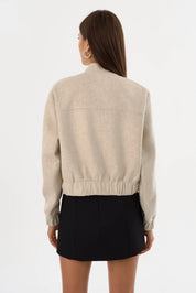 FAY | DOUBLE FACE WOOL BOMBER JACKET