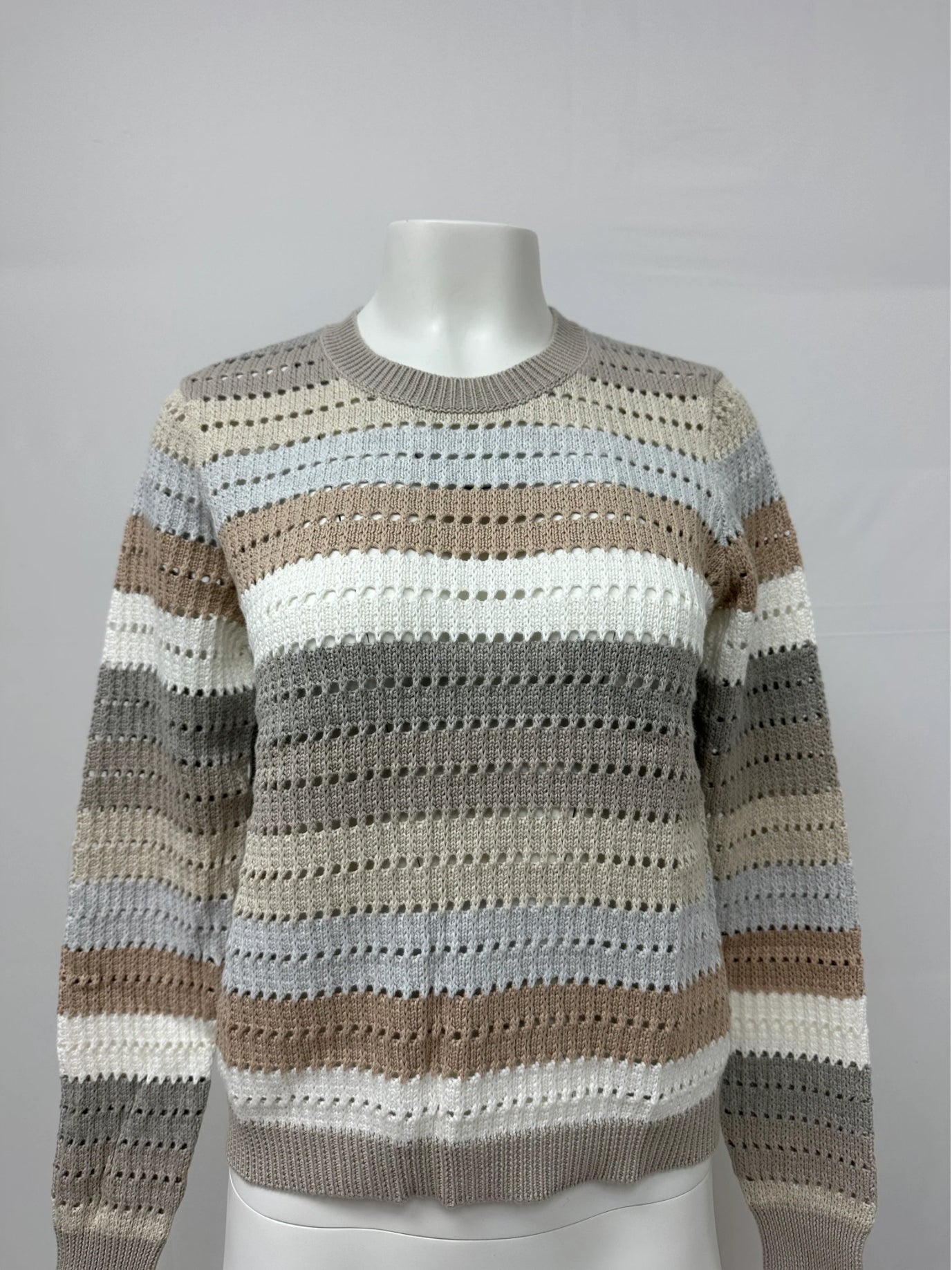 Rainbow Pointelle Stripe | Neutral Multi