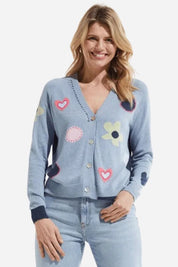 Flowers & Spots Cardi - Jean